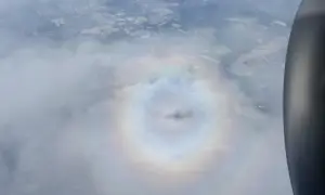 The airplane I was on eclipsed the sun